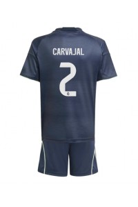 Fotbalové Dres Real Madrid Daniel Carvajal #2 Dětské Venkovní Oblečení 2025-26 Krátký Rukáv (+ trenýrky)